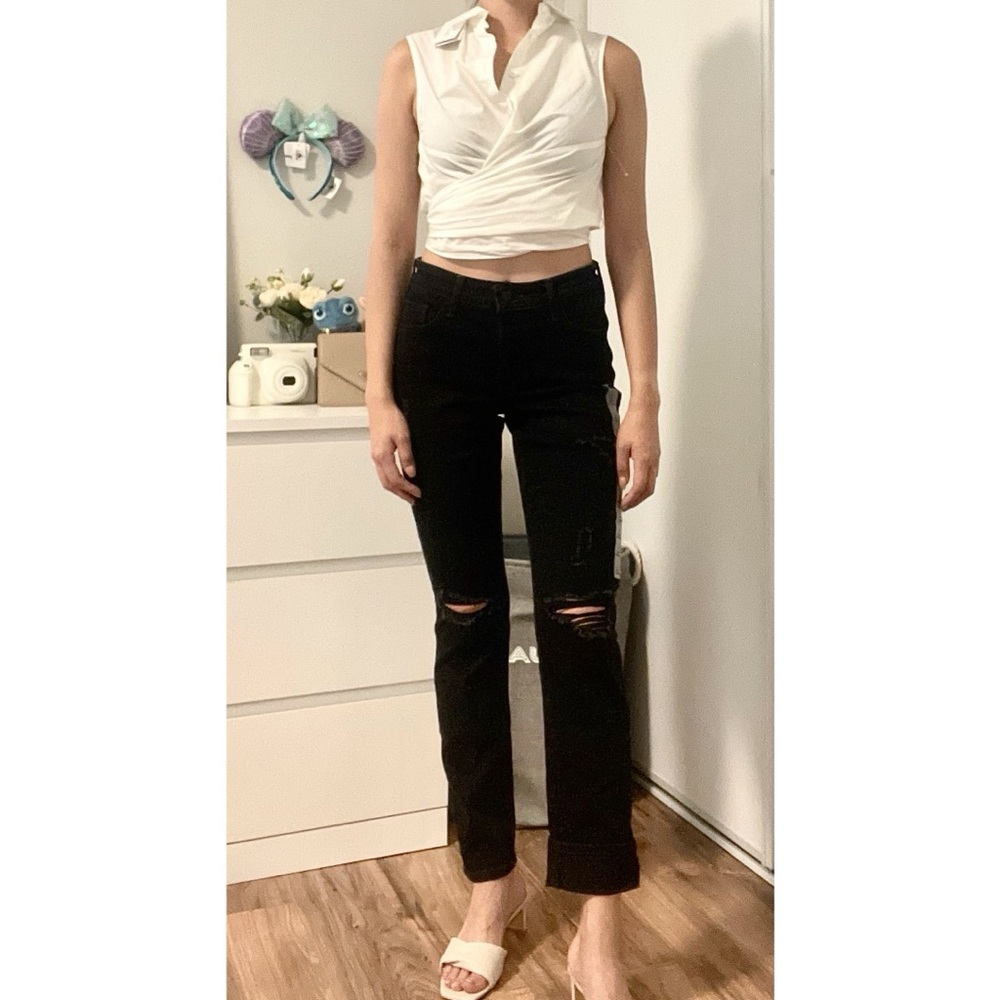 Old Navy Black Power Slim Straight Jeans
